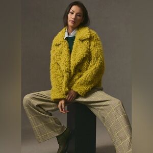 NWOT Anthropologie Faux Fur Shag Jacket